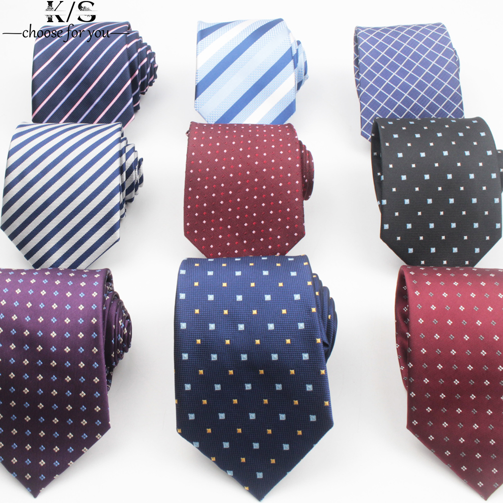 Men Formal Wear Red - Men's Tie 8cm Stripe Dot Necktie