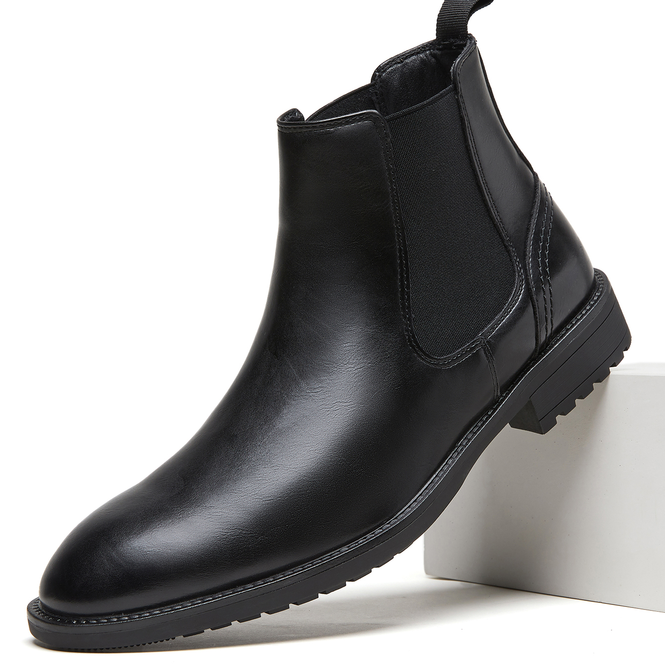 Men'S Formal Wear - Men Leather Chelsea Boots Slip-On Ankle