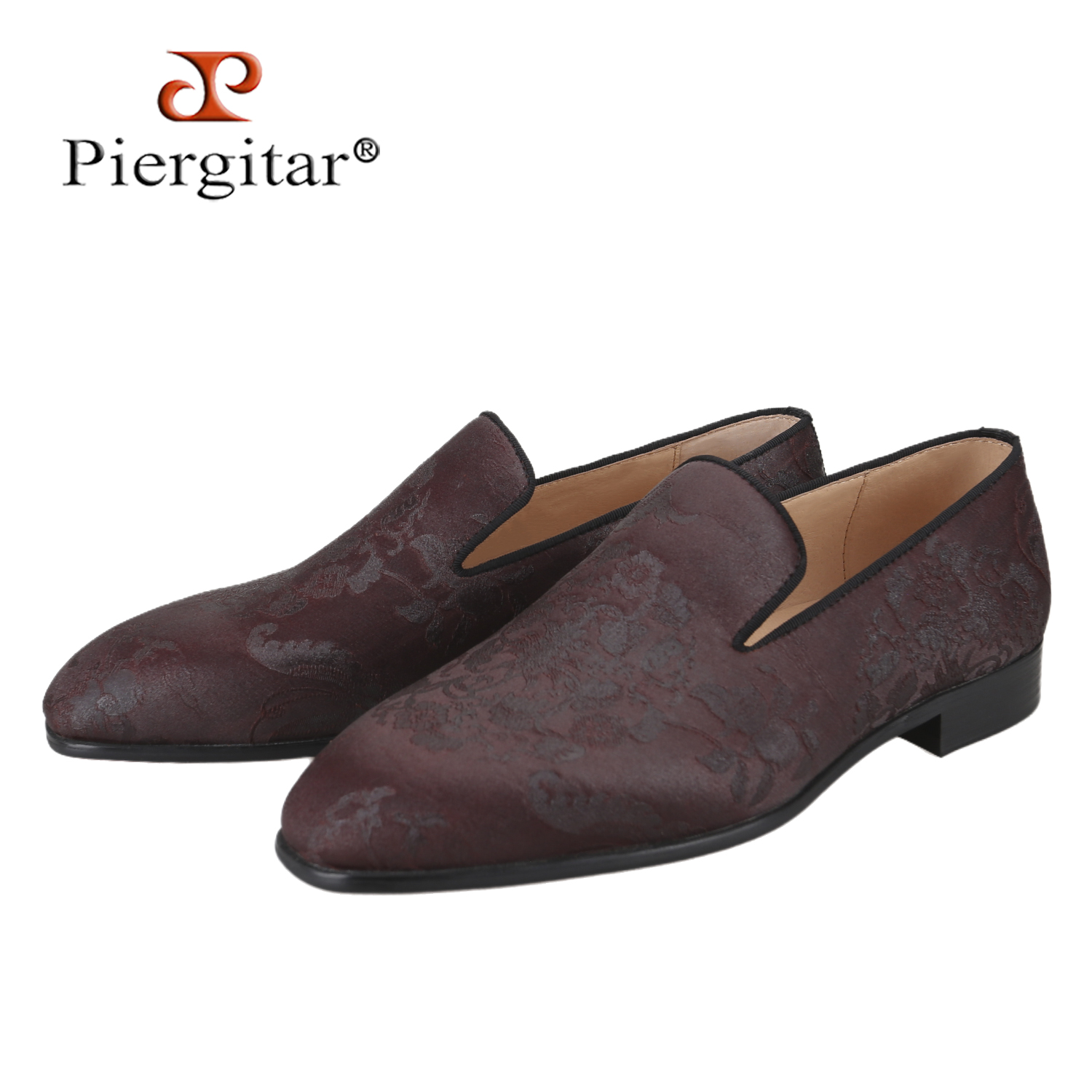 Men'S Formal Wear In Wedding - Piergitar Dark Brown Handmade Totem Gambiered