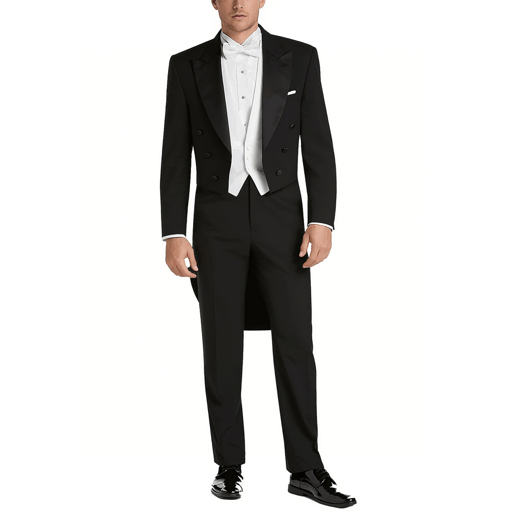 Men'S Formal Wear In Wedding - Men's Satin Peak Lapel Suit Set