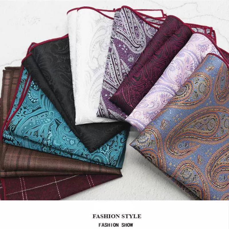 Young Men Formal Wear - Classic Pasiley Pocket Square Mens Formal
