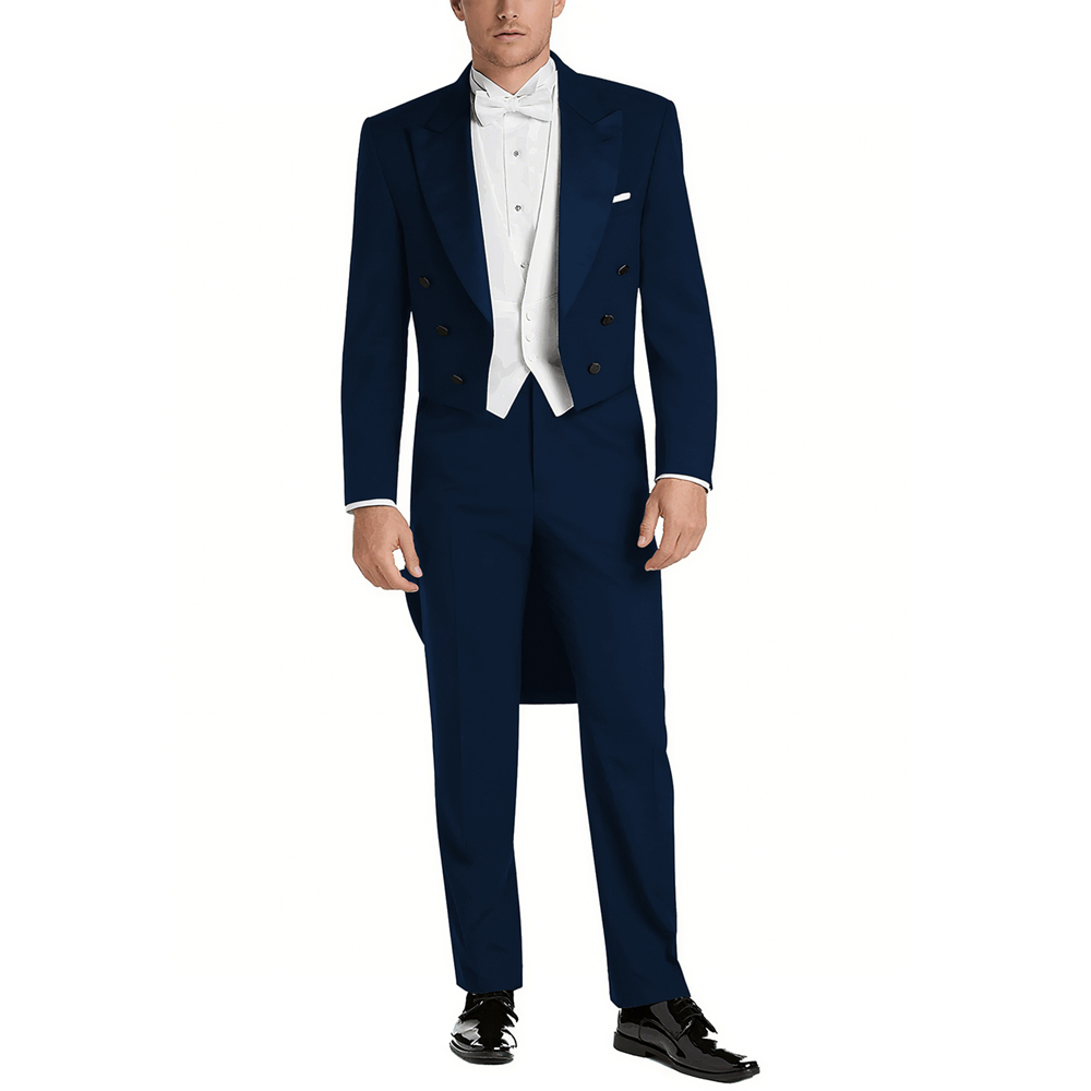 Men's Satin Peak Lapel Suit Se – обзор и цена Men'S Formal Wear In Wedding