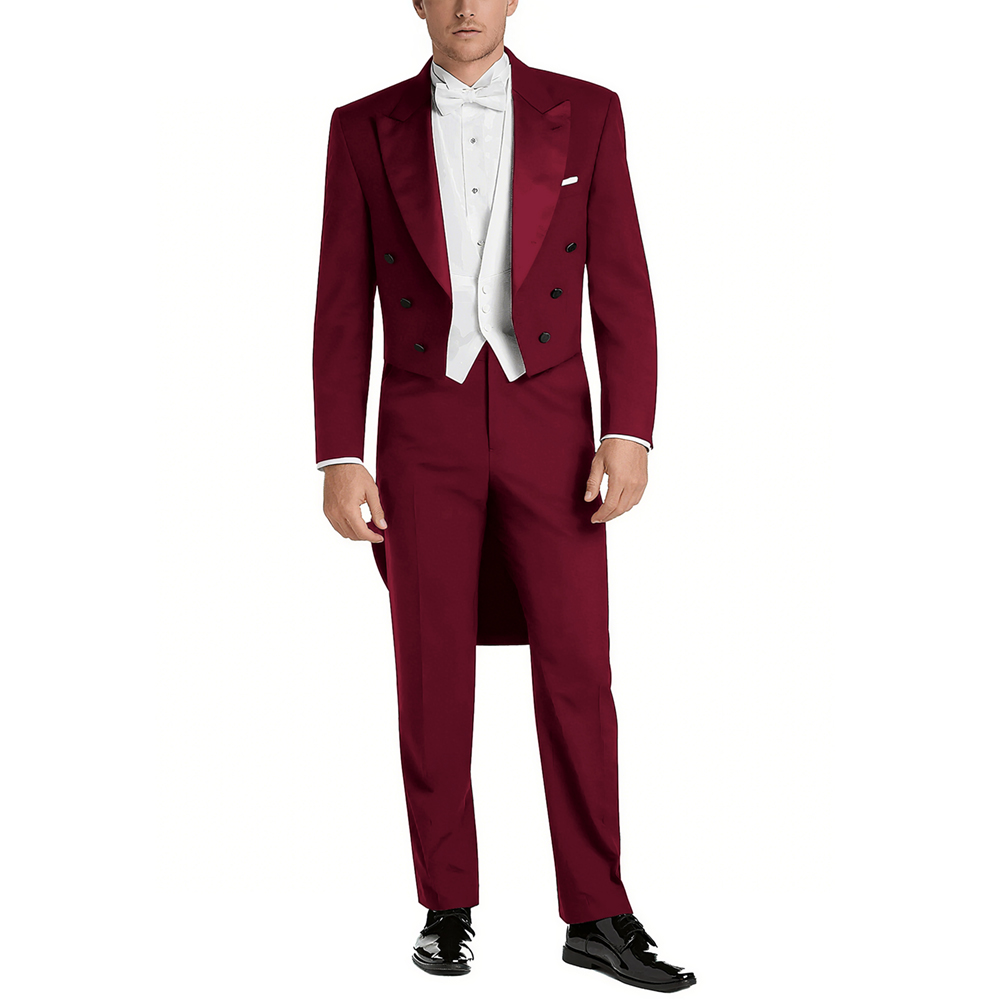 Men's Satin Peak Lapel Suit Se – обзор и цена Men'S Formal Wear In Wedding