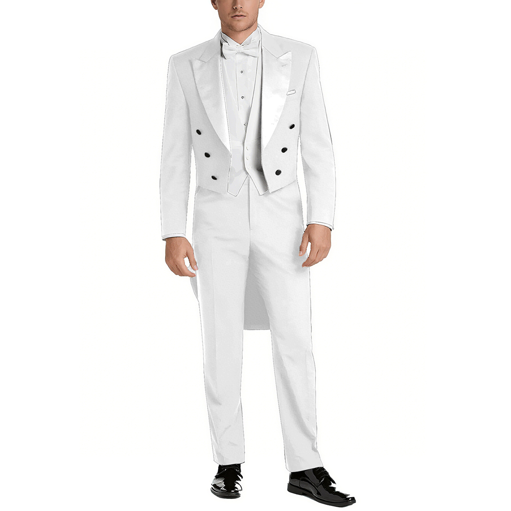 Men's Satin Peak Lapel Suit Se – обзор и цена Men'S Formal Wear In Wedding