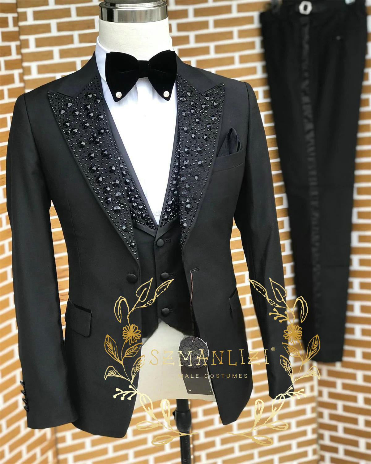 Black Men Suits Luxury Stone C – обзор и цена Men'S Formal Wear In Wedding