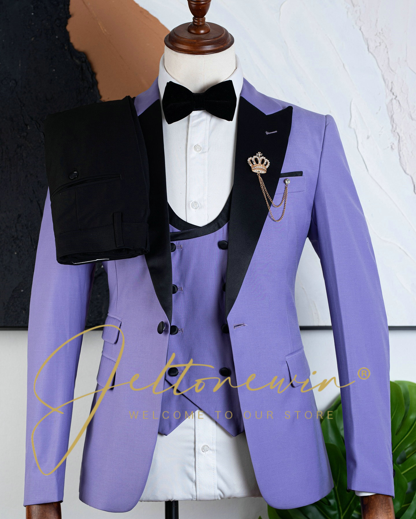 Men's Purple Three Piece Tuxed – обзор и цена Men'S Formal Evening Wear