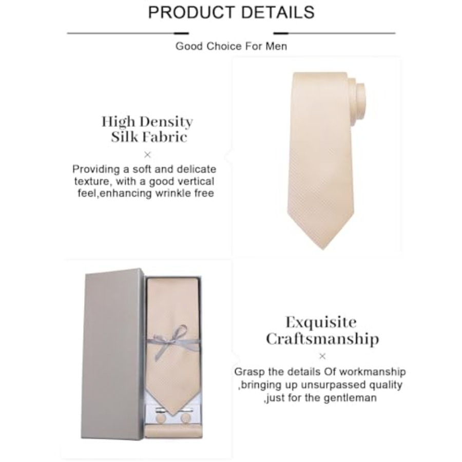 Plaid Ties for Men Silk Checke – обзор и цена Pocket Square Set
