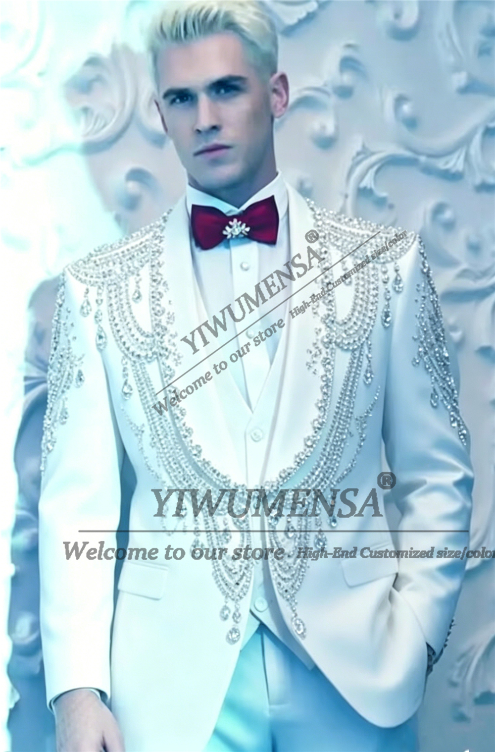 Male Fashion Beading Crystals  – обзор и цена Men'S Formal Wear Attire