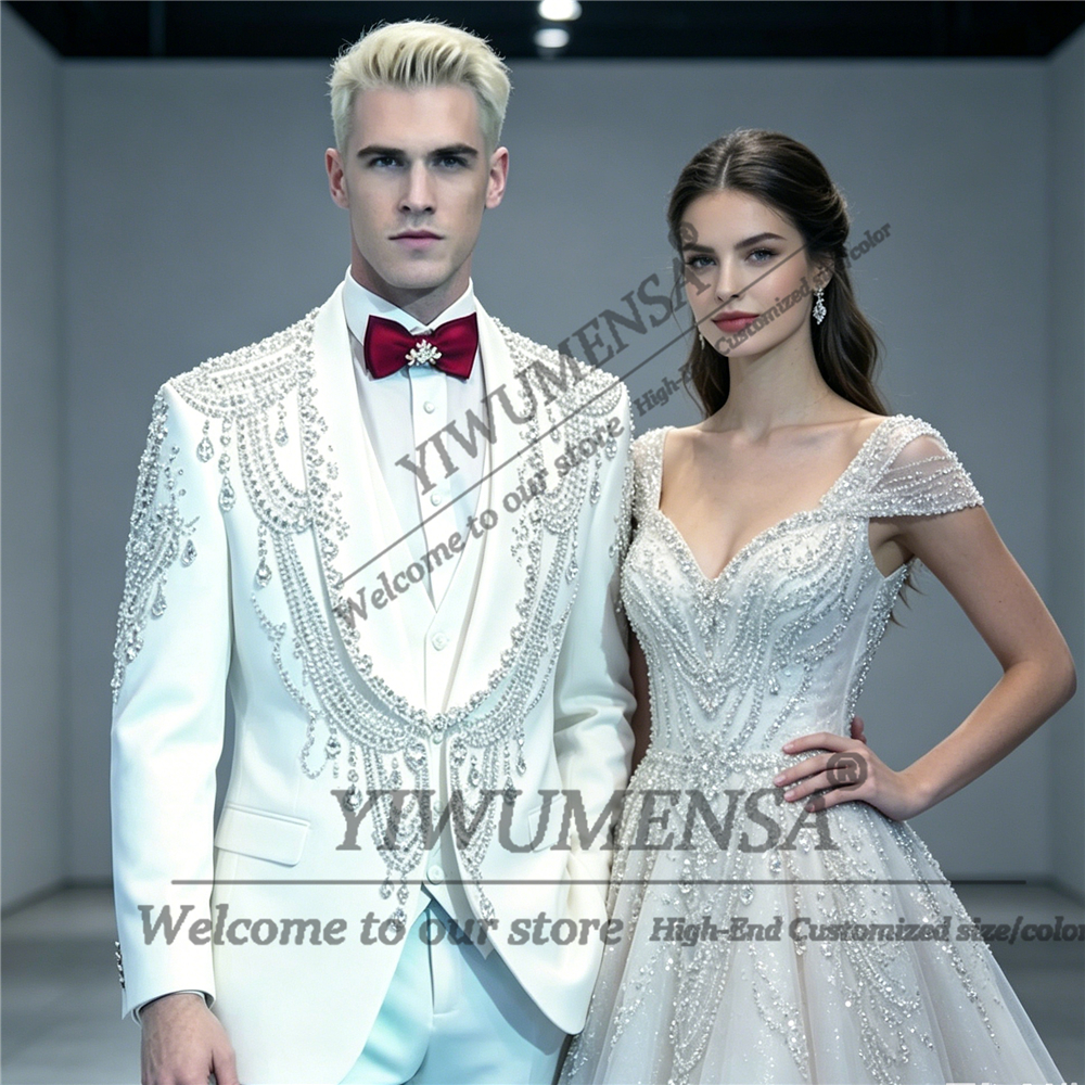 Male Fashion Beading Crystals  – обзор и цена Men'S Formal Wear Attire