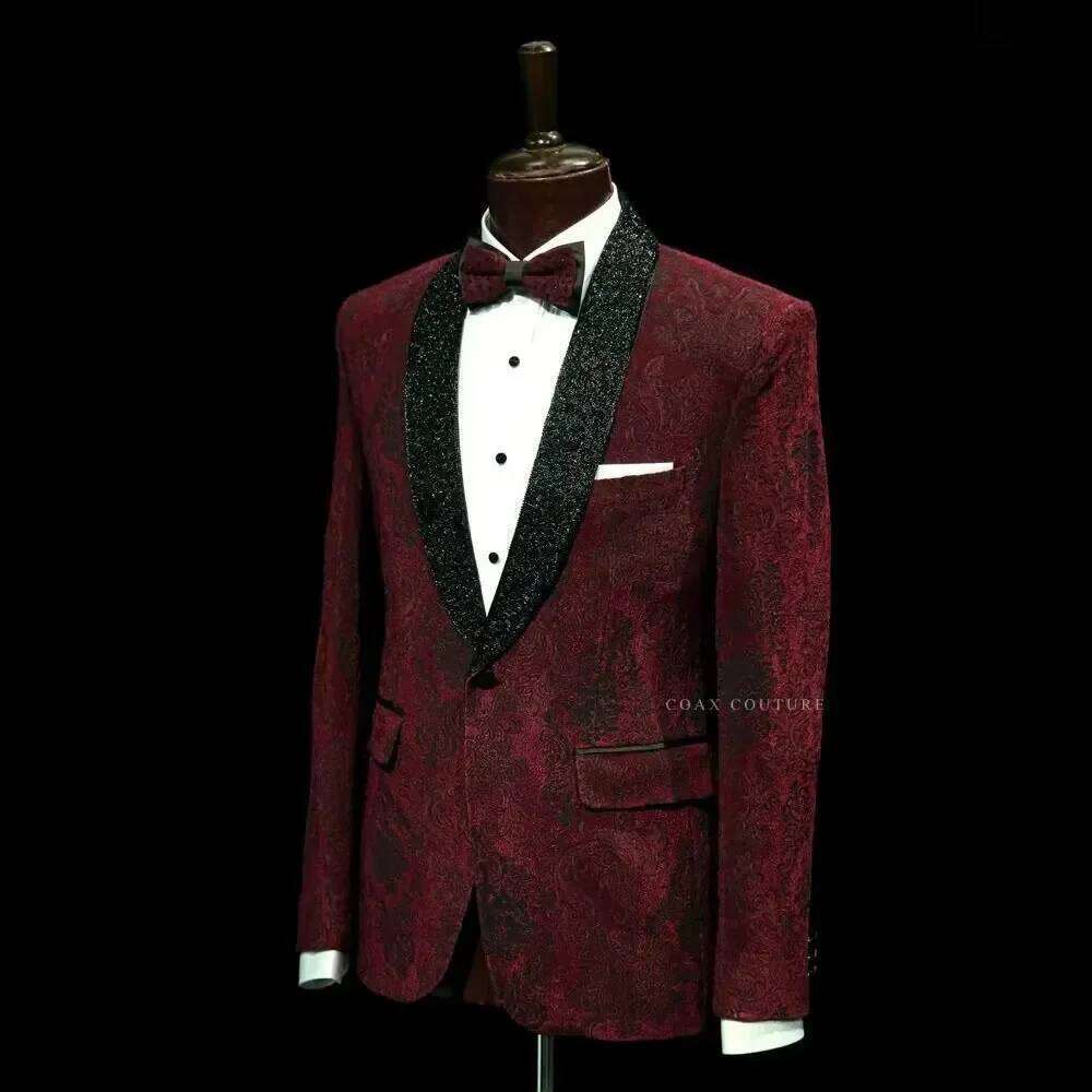 Dark Red Formal Men Suits Jacq – обзор и цена Men Formal Wear Red