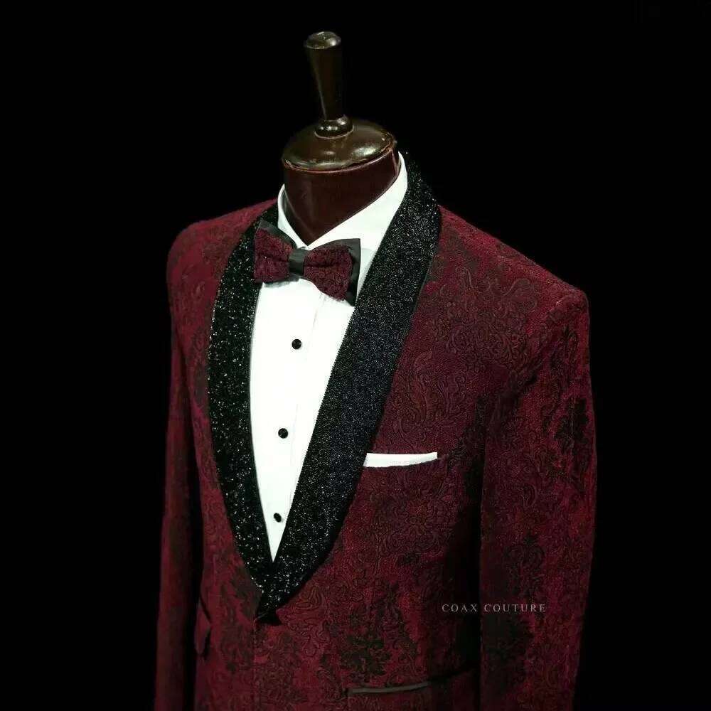 Dark Red Formal Men Suits Jacq – обзор и цена Men Formal Wear Red