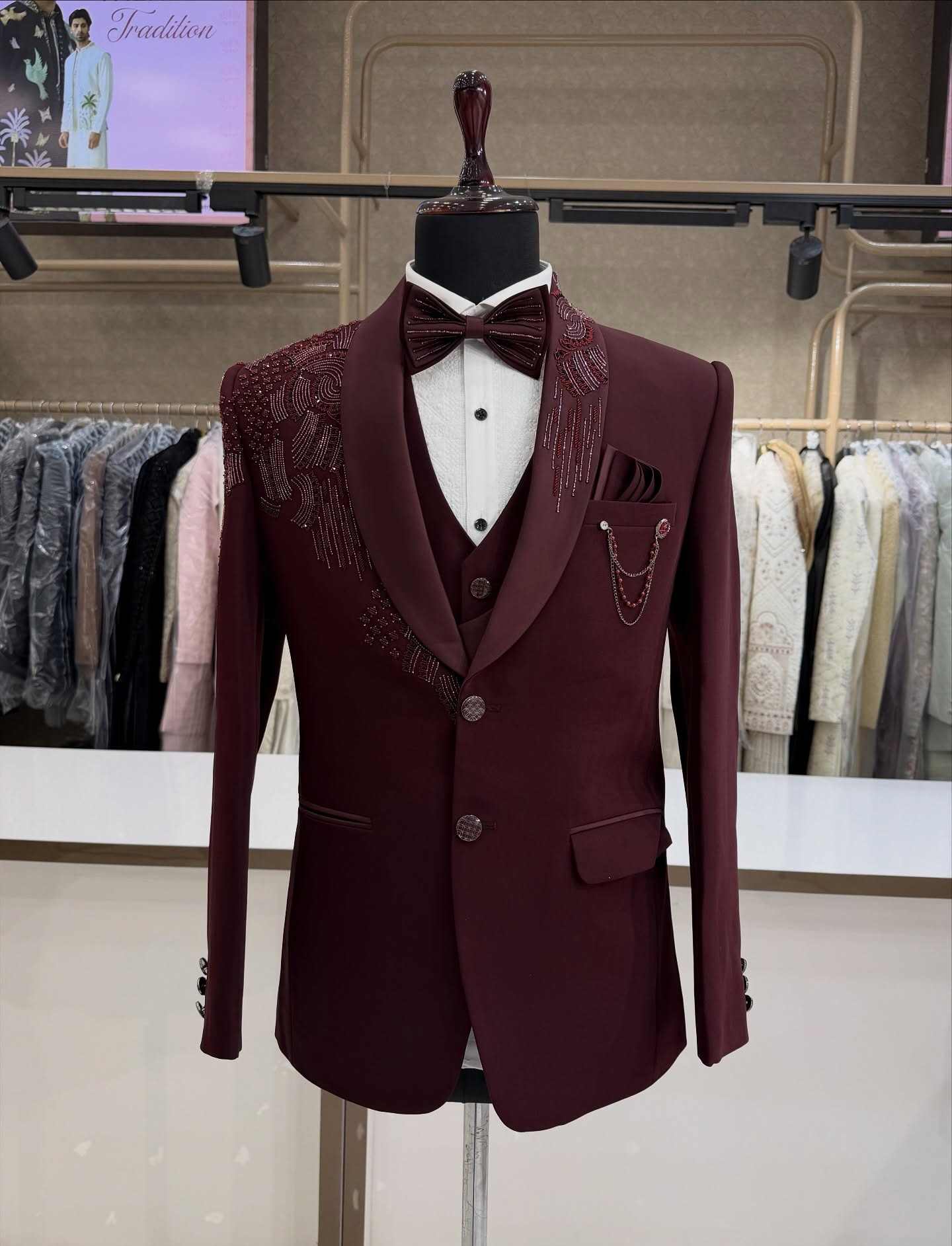 3 Pieces Groom Wedding Tuxedos – обзор и цена Men Formal Wear Red
