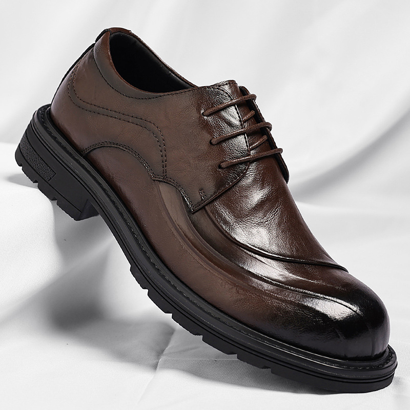 Brown Burnished Genuine Leathe – обзор и цена Men'S Formal Wear In Wedding