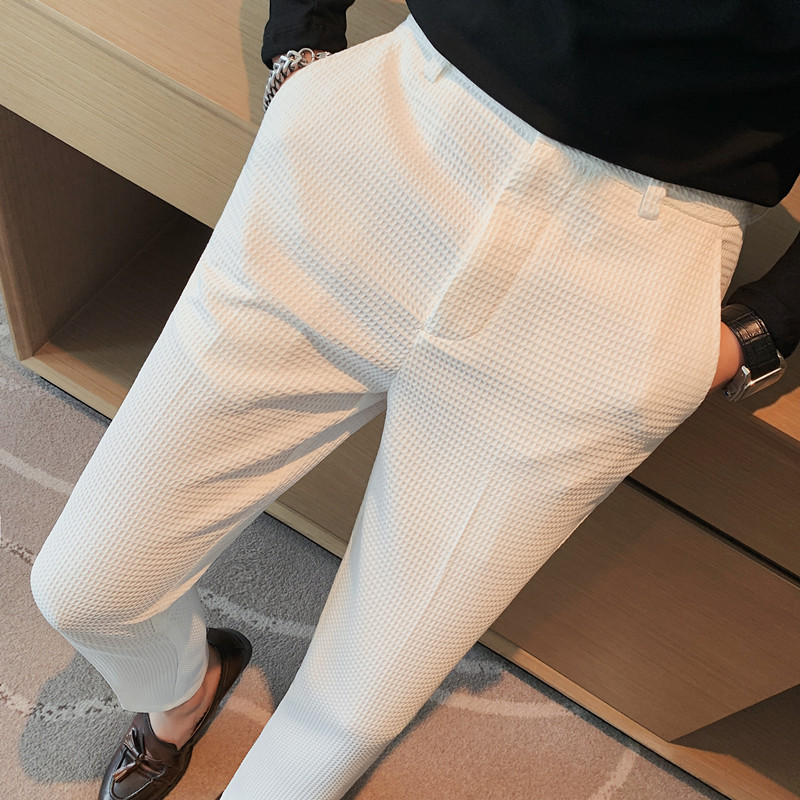 2024 Autumn New Waffle Stretch – обзор и цена Young Men Formal Wear