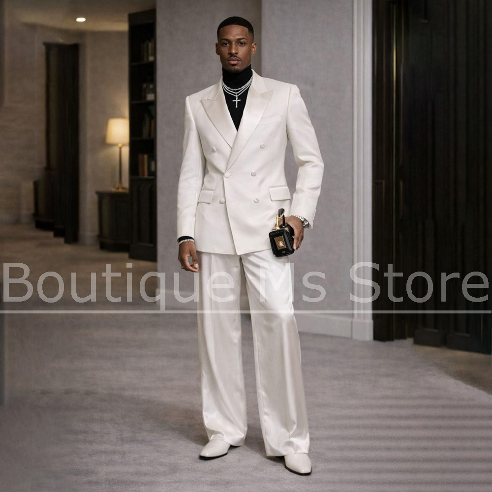 Men's White Satin Suit 2 Piece – обзор и цена Men'S Formal Evening Wear