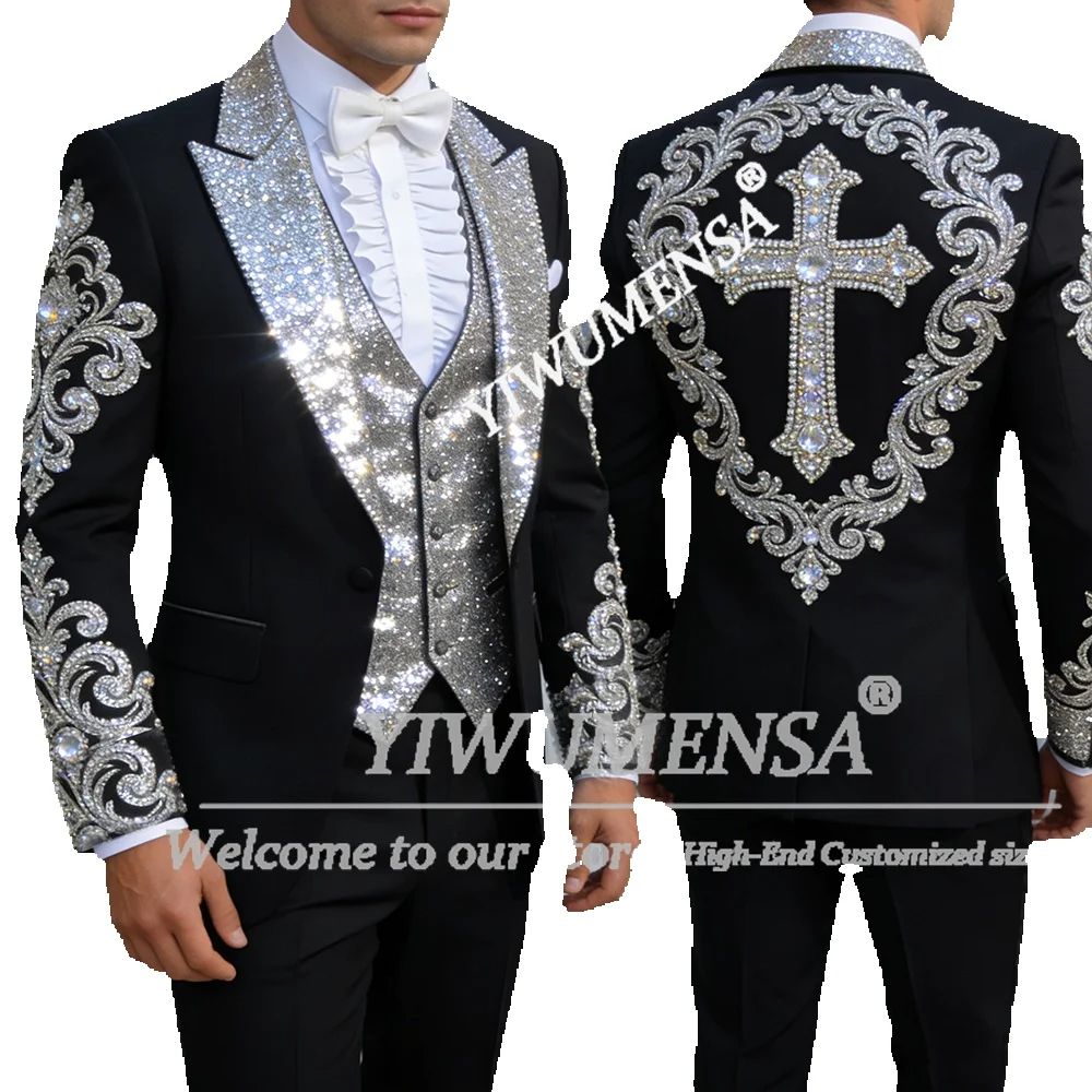 Luxury Men's Suit Sparkly Bead – обзор и цена Men'S Formal Wear Attire