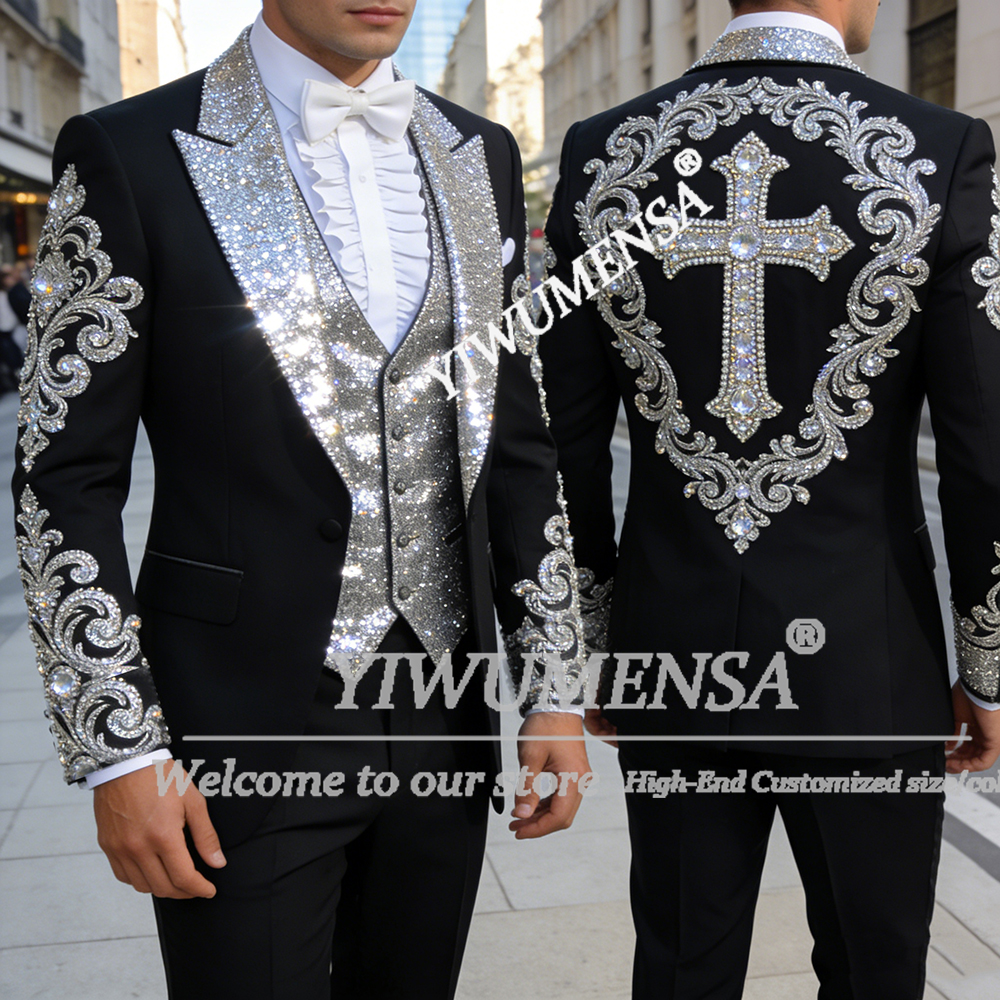 Luxury Men's Suit Sparkly Bead – обзор и цена Men'S Formal Wear Attire