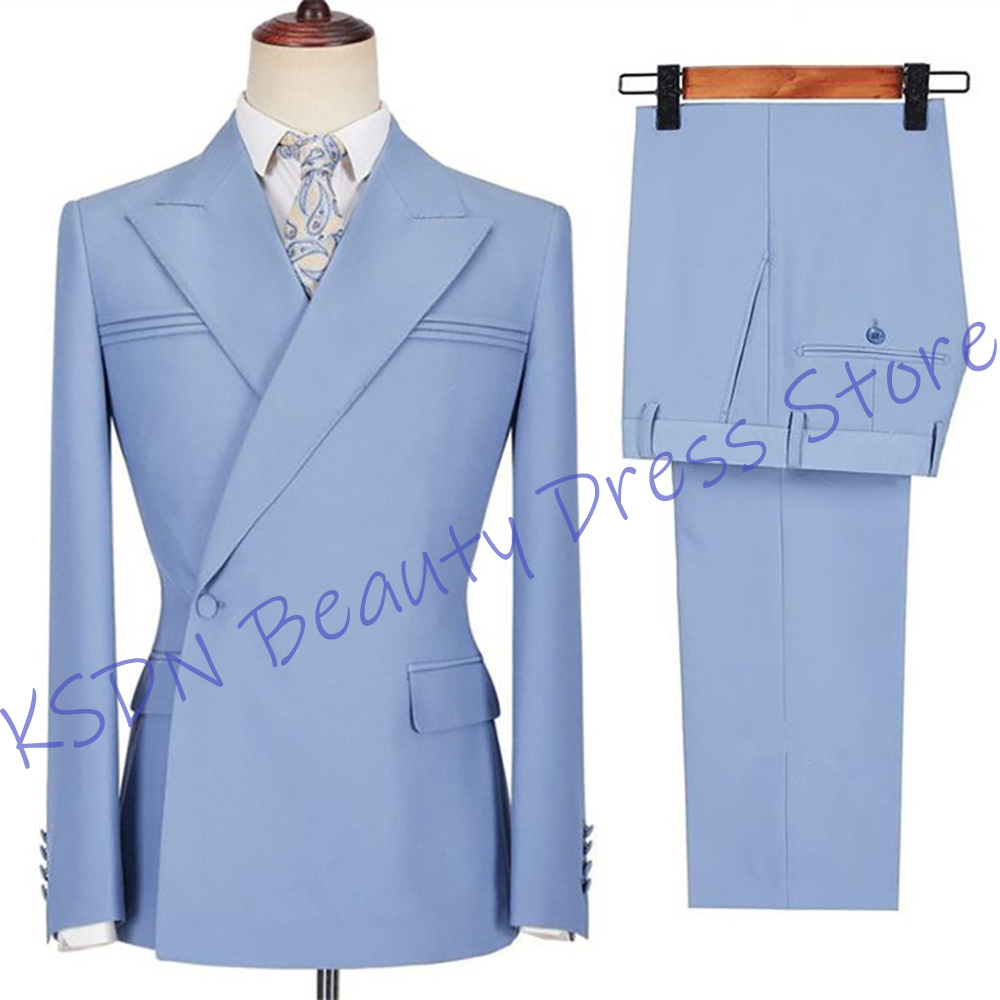 Elegant Men's Sky Blue Suit Sl – обзор и цена Men'S Formal Evening Wear