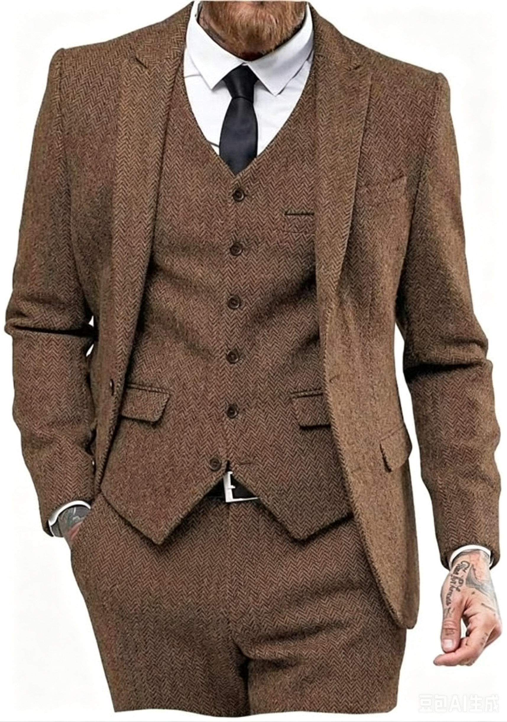 Dark Brown Wool Tweed Winter S – обзор и цена Young Men Formal Wear