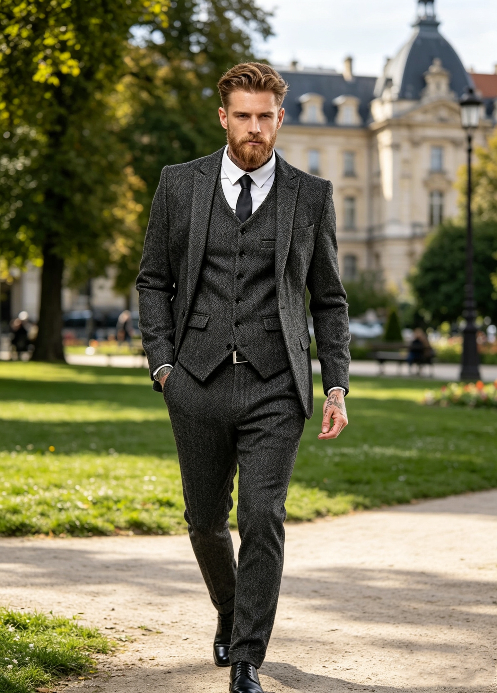 Dark Brown Wool Tweed Winter S – обзор и цена Young Men Formal Wear