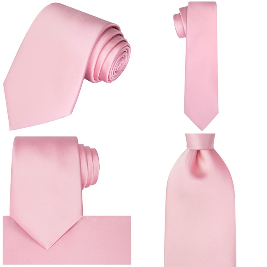 Satin Tie Set Solid Ties Mens  – обзор и цена Pocket Square Set