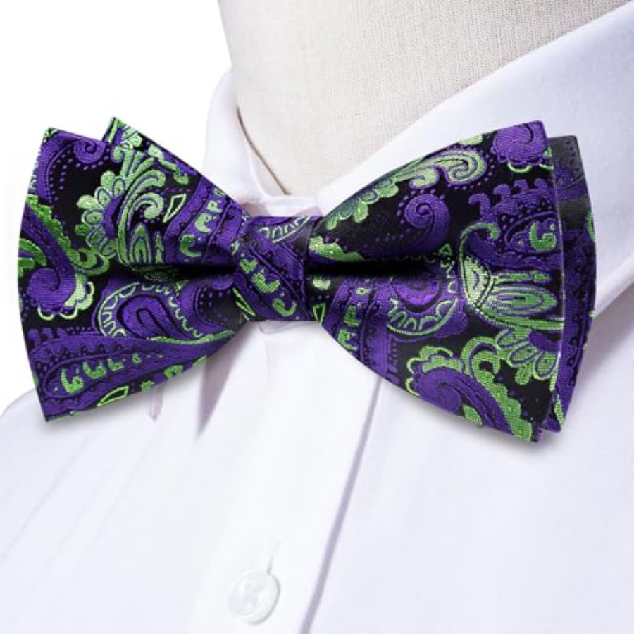 Mens Paisley Striped Bowtie Se – обзор и цена Pocket Square Set