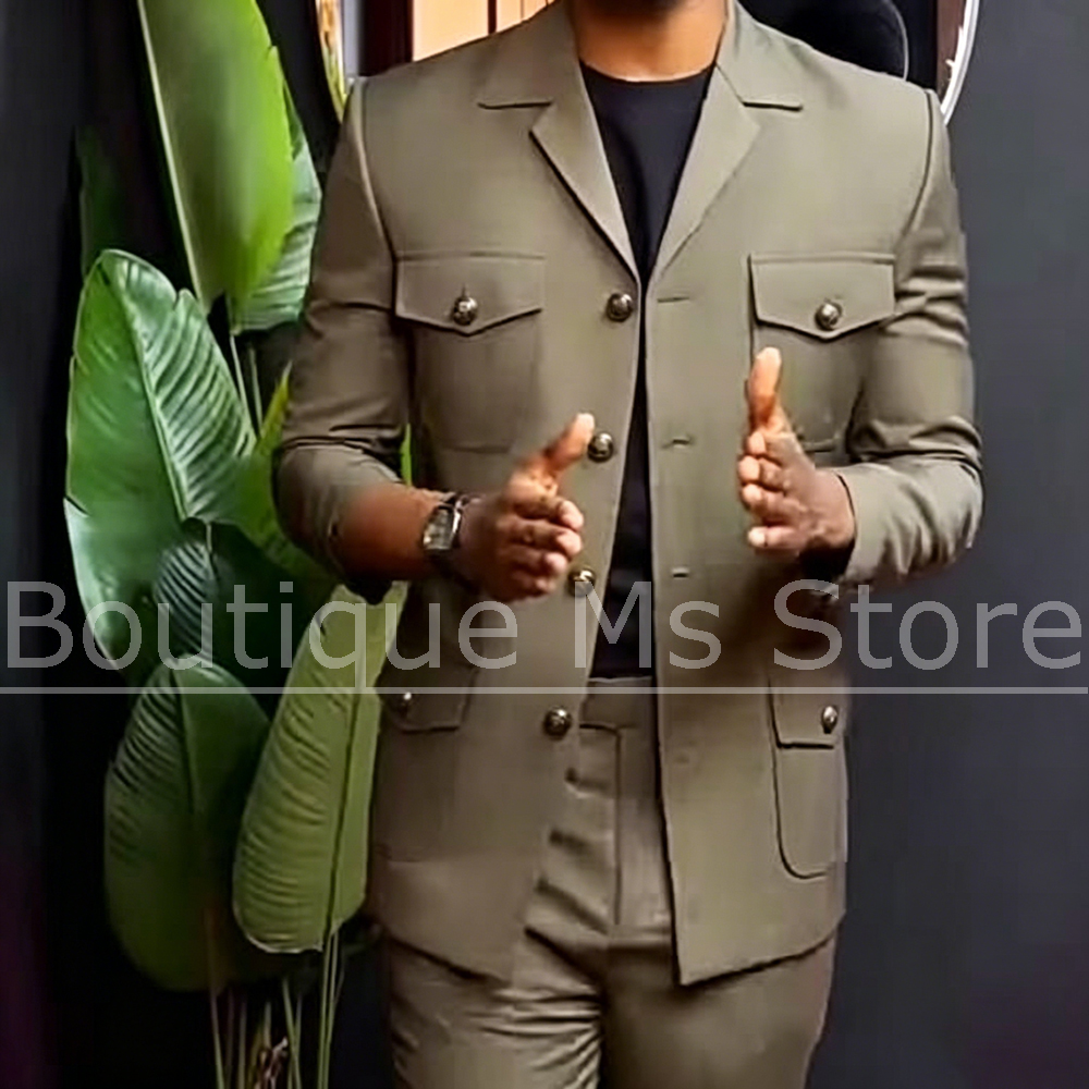 Men Safari Suit Two Piece Set  – обзор и цена Men'S Formal Wear In Wedding