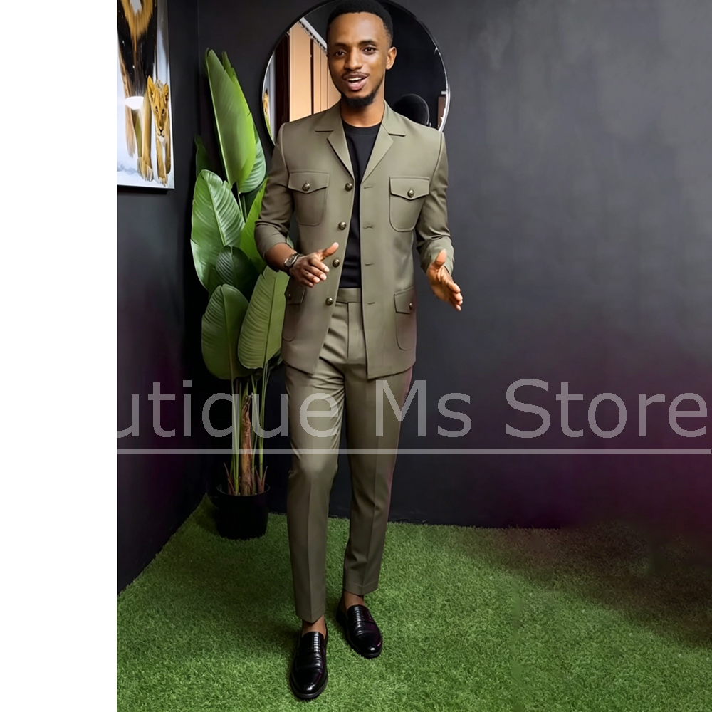 Men Safari Suit Two Piece Set  – обзор и цена Men'S Formal Wear In Wedding