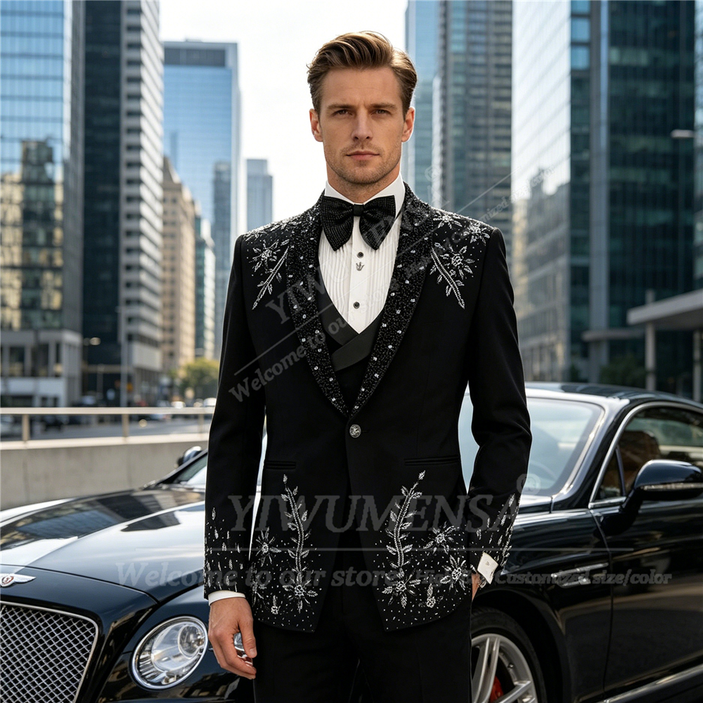 Brilliant Crystals Beading Sui – обзор и цена Men'S Formal Wear In Wedding