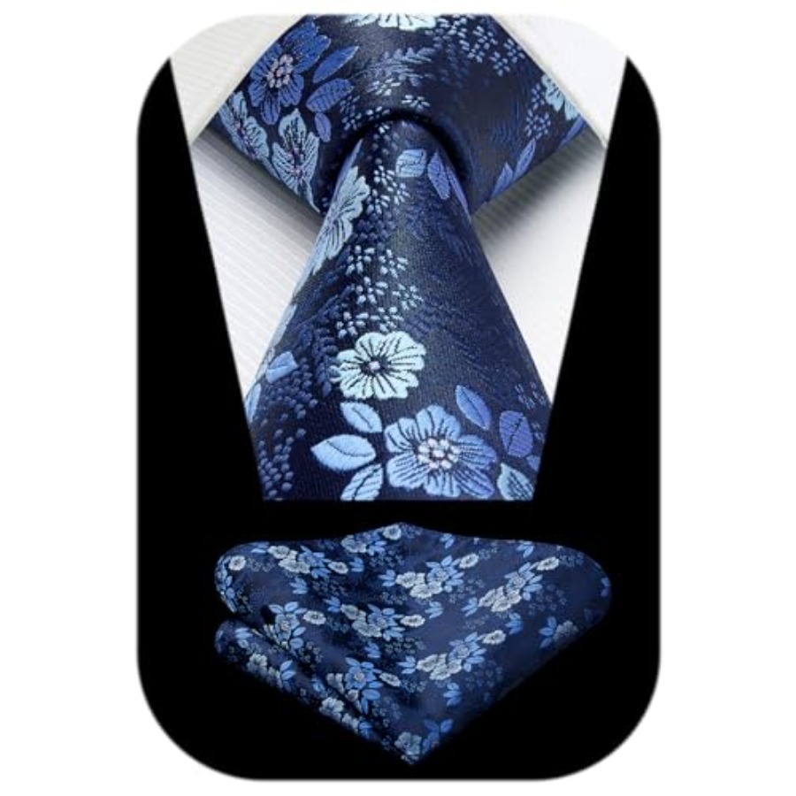 Extra Long Ties for Men Classi – обзор и цена Pocket Square Set