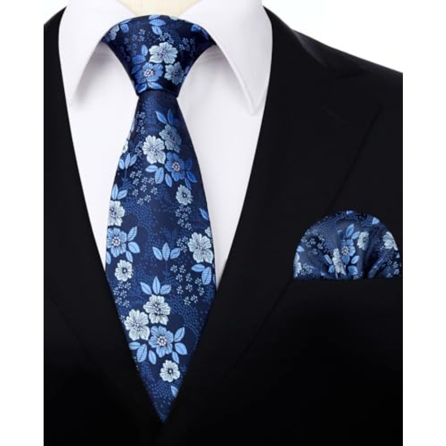 Extra Long Ties for Men Classi – обзор и цена Pocket Square Set