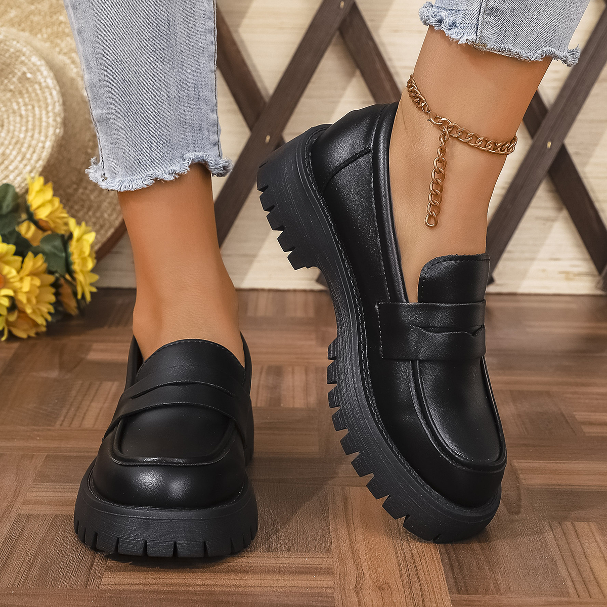 Women's British Style Thick Bo – обзор и цена Patent Leather Oxford