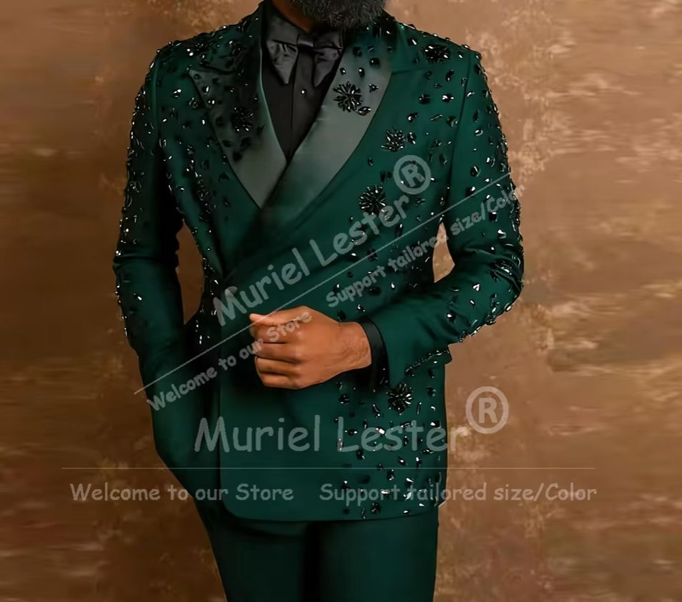 Exclusive Diamond Beaded Suit  – обзор и цена Men'S Formal Wear Attire