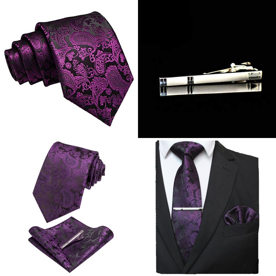 Mens Solid Color Paisley Neckt – обзор и цена Pocket Square Set
