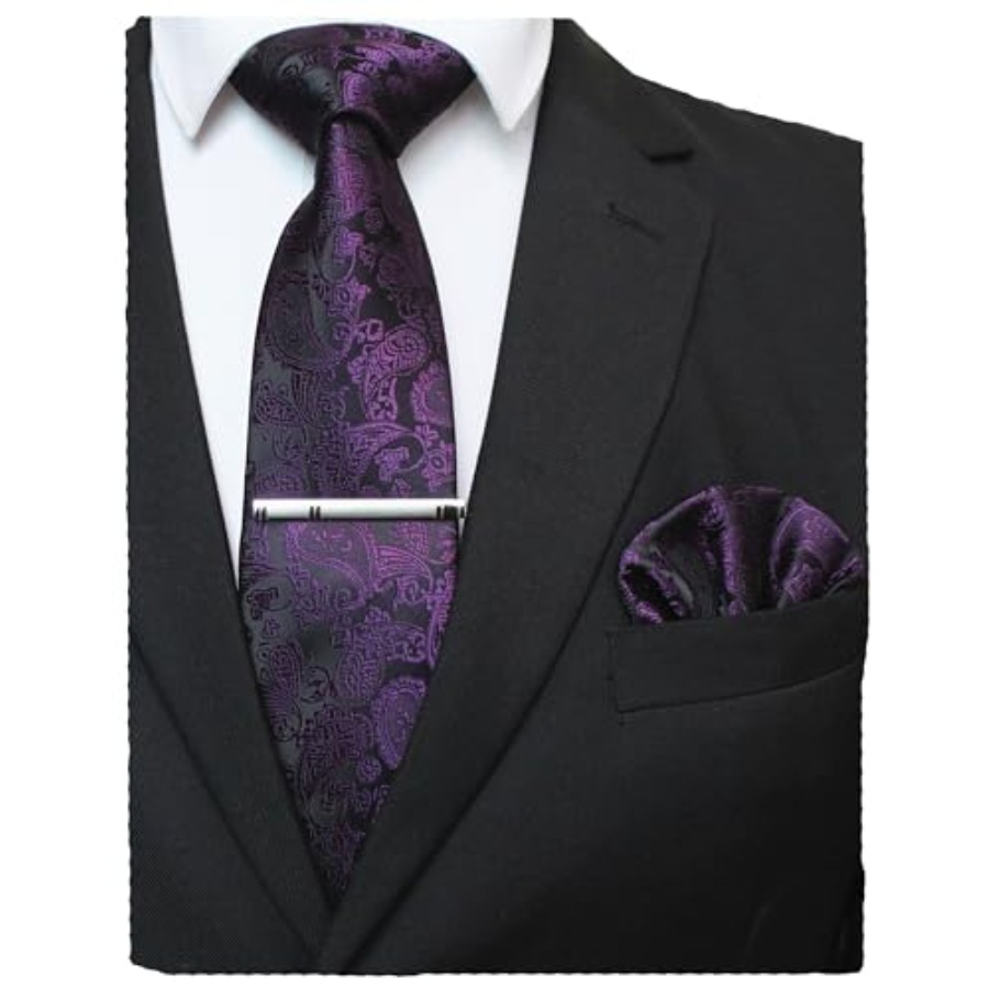 Mens Solid Color Paisley Neckt – обзор и цена Pocket Square Set